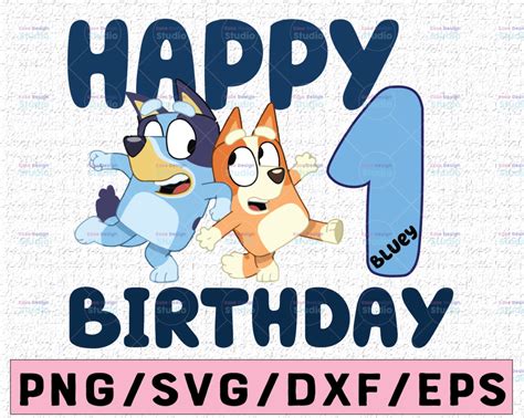 Bluey 2nd Birthday SVG - 75+  Editable Bluey SVG Files
