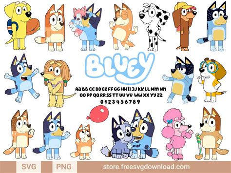Bluey Characters SVG - 21+  Bluey SVG Printable