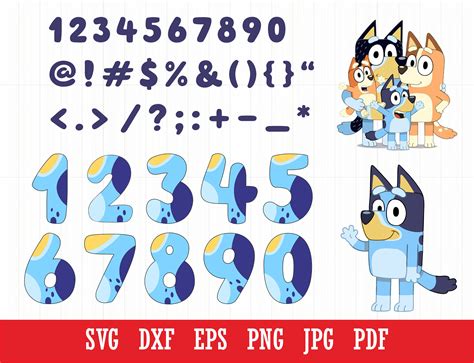 Bluey Letters SVG - 42+  Digital Download Bluey SVG