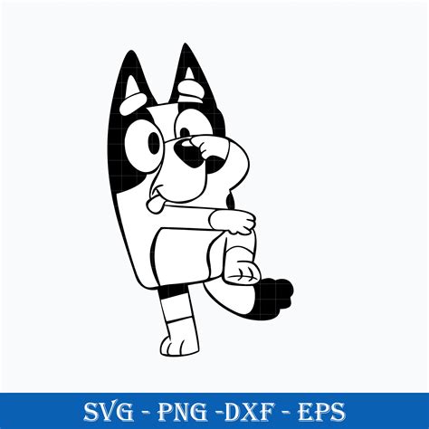 Bluey SVG Black And White - 60+  Best Bluey SVG Crafters Image