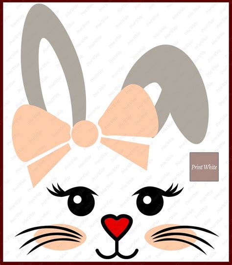 Bunny Face SVG - 44+  Best Easter SVG Crafters Image