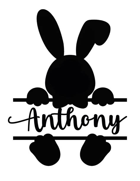 Bunny With Name SVG Free - 43+  Easter SVG Printable