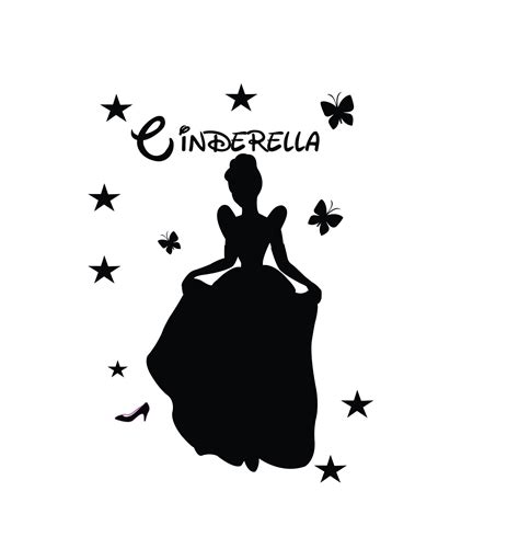 Cinderella Silhouette SVG - 76+  Digital Download Disney SVG