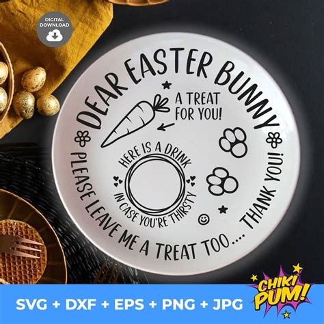 Easter Bunny Plate SVG - 62+  Best Easter SVG Crafters Image