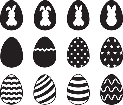Easter Egg Silhouette SVG - 45+  Easter SVG Scalable Graphics