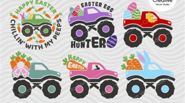Easter Monster Truck SVG - 74+  Easter SVG Scalable Graphics