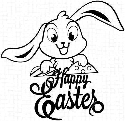 Free Bunny Outline SVG - 69+  Premium Free Easter SVG