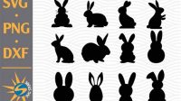Free Bunny Silhouette SVG - 41+  Best Easter SVG Crafters Image