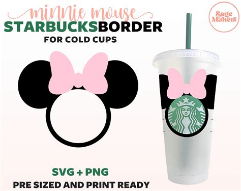 Minnie Mouse Starbucks Cup SVG Free - 95+  Free Disney SVG SVG PNG EPS DXF