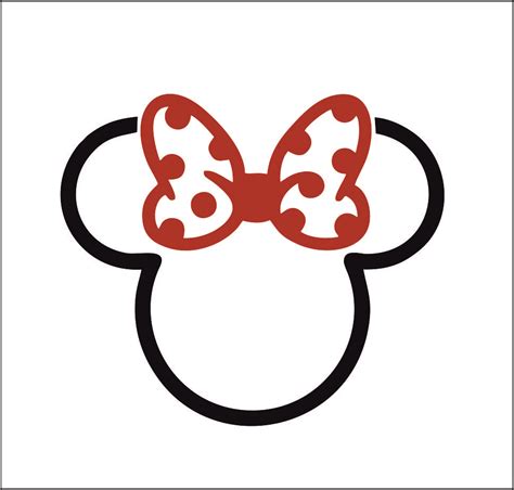Minnie Outline SVG - 99+  Popular Disney SVG SVG Cut Files