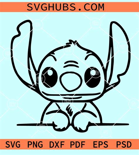 Stitch Peeking SVG - 39+  Disney SVG SVG Printable