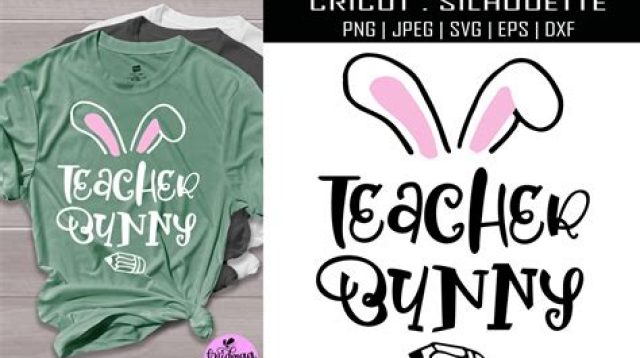 Teacher Bunny SVG - 74+  Instant Download Easter SVG
