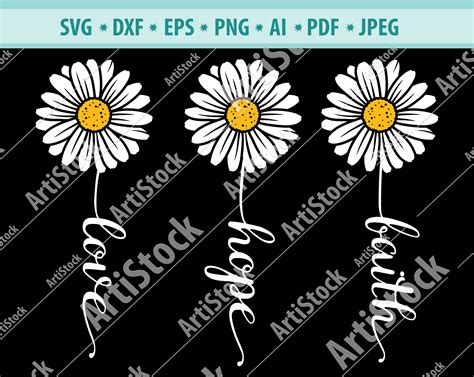 Daisy Monogram SVG - 48+  Popular Flowers SVG Cut