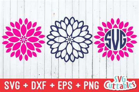Dahlia Flower SVG - 18+  Editable Flowers SVG Files