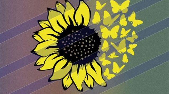 Sunflower Butterflies SVG - 79+  Free Flowers SVG PNG EPS DXF