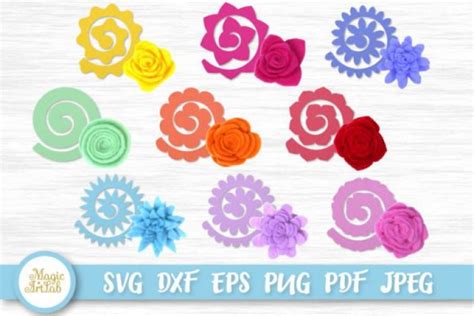 Felt Flower SVG - 65+  Instant Download Flowers SVG