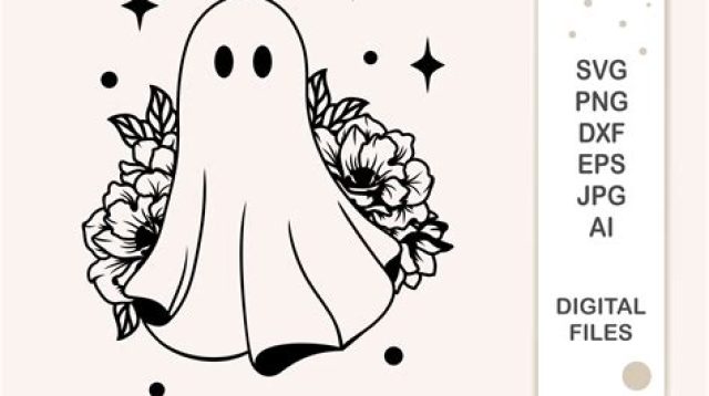 Floral Ghost SVG - 58+  Popular Flowers SVG Crafters File