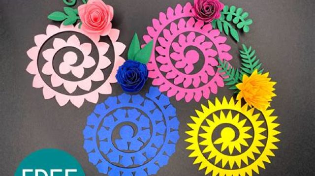 SVG Rolled Paper Flower Template - 77+  Download Flowers SVG for Free