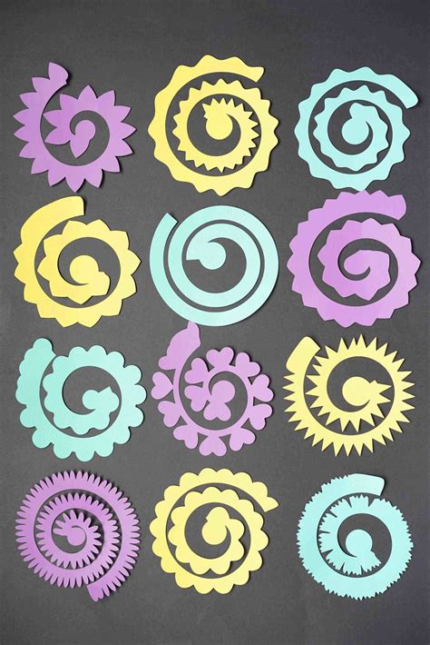 SVG Rolled Paper Flower Template Free - 43+  Best Flowers SVG Crafters Image