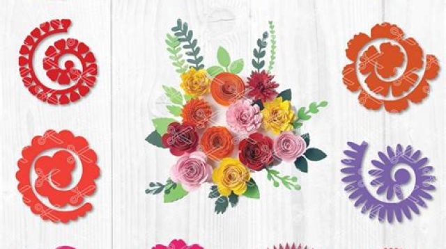 Free SVG Rolled Flower Templates - 62+  Popular Flowers SVG Cut Files