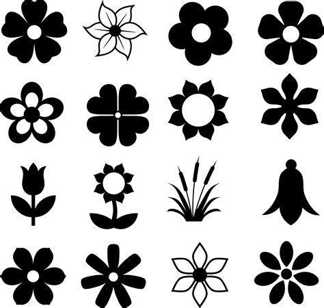 Flower SVG Silhouette - 68+  Flowers SVG Scalable Graphics