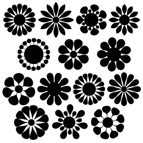 Flowers Stencil SVG - 35+  Instant Download Flowers SVG