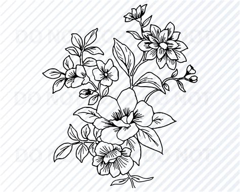 SVG Flowers Free For Cricut - 23+  Flowers SVG Printable