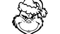 Grinch Black And White SVG - 63+  Editable Grinch SVG Files