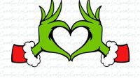 Grinch Hands Heart SVG - 96+  Best Grinch SVG Crafters Image