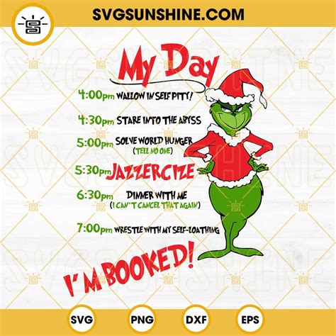 Grinch Schedule SVG - 57+  Digital Download Grinch SVG