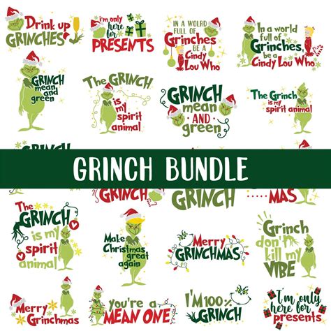 The Grinch Sayings SVG - 54+  Instant Download Grinch SVG