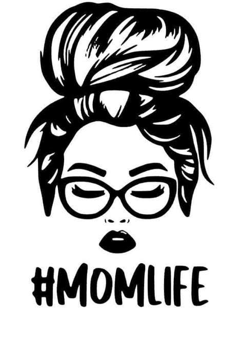Mom Life SVG Hoodie - 90+  Digital Download Mom SVG