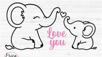 Mom And Baby Elephant SVG - Free - 94+  Digital Download Mom SVG