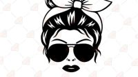Mom Bun With Sunglasses SVG Free - 16+  Mom SVG Files for Cricut