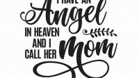 Mom Of An Angel SVG - 73+  Instant Download Mom SVG