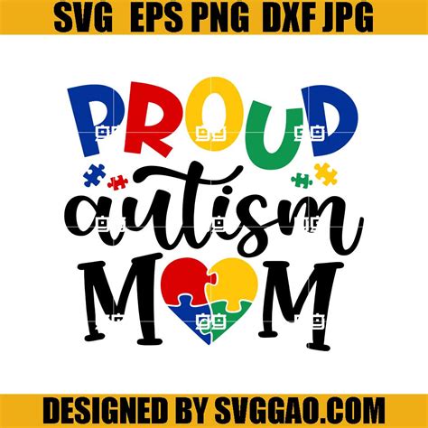 Proud Autism Mom SVG - 62+  Mom SVG Printable