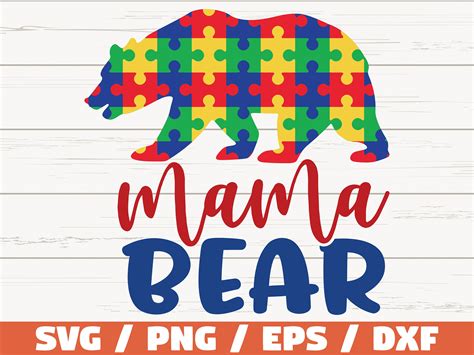 Autism Mama Bear SVG - 91+  Mom SVG Files for Cricut