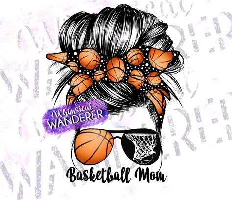Basketball Mom Messy Bun SVG - 66+  Premium Free Mom SVG