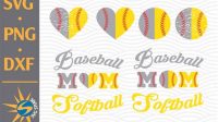 Mom Of Both Baseball Softball SVG - 19+  Ready Print Mom SVG Files