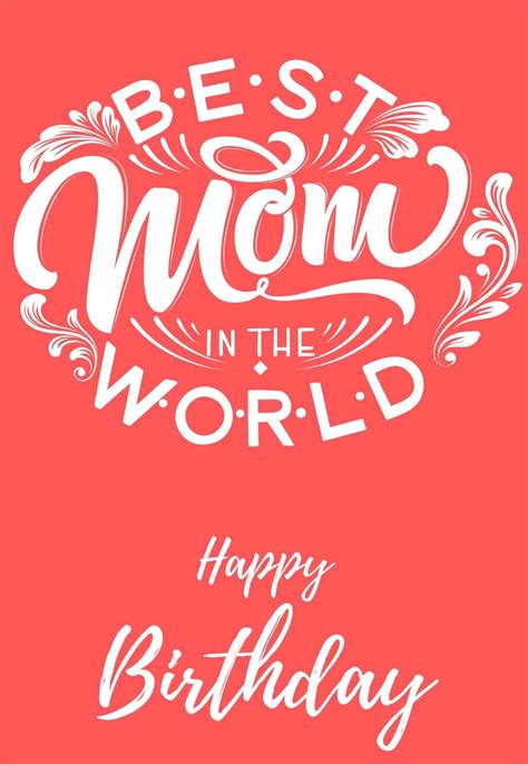 Mom Birthday Card SVG - 68+  Ready Print Mom SVG Files
