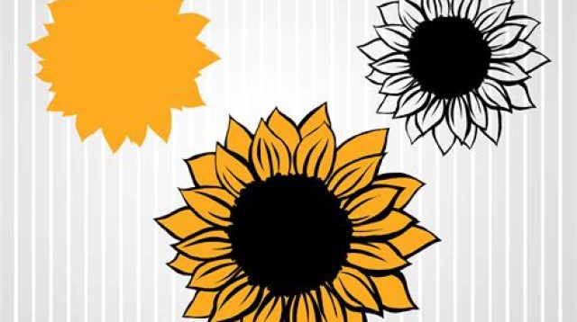 Sunflower Free SVG File - 99+  Best Flowers SVG Crafters Image