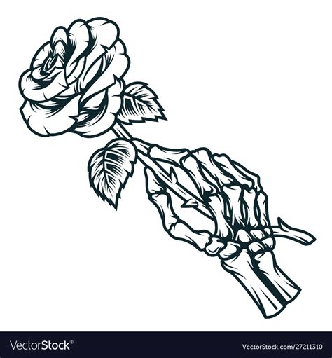 Skeleton Hand Holding Rose SVG - 65+  Download Flowers SVG for Free