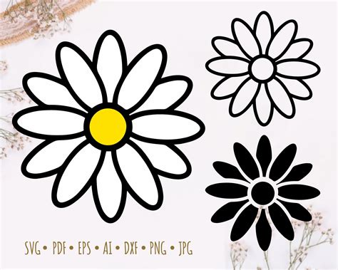 Simple Daisy SVG - 50+  Free Flowers SVG PNG EPS DXF
