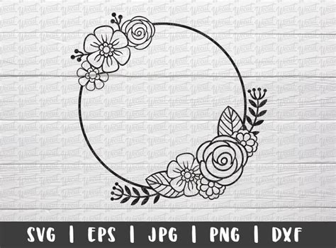 Round Flower Border SVG - 19+  Flowers SVG Files for Cricut