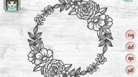 Rose Wreath SVG - 18+  Flowers SVG Printable