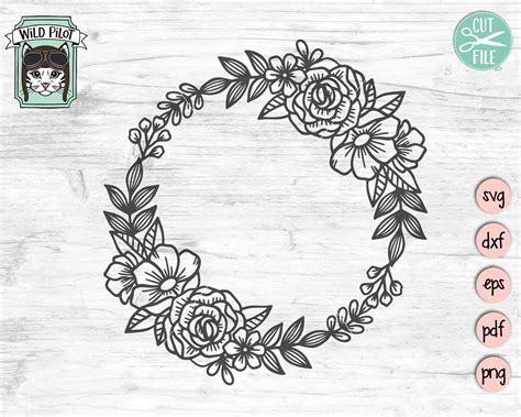 Rose Wreath SVG - 18+  Flowers SVG Printable