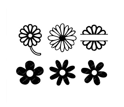 Retro Daisy SVG - 70+  Popular Flowers SVG Cut