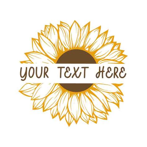 Monogram Sunflower SVG Free - 60+  Popular Flowers SVG Cut