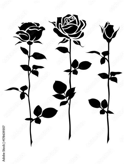 Long Stem Rose SVG - 33+  Best Flowers SVG Crafters Image