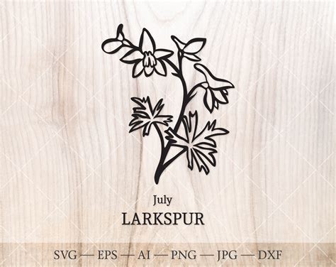 Larkspur Flower SVG - 52+  Digital Download Flowers SVG